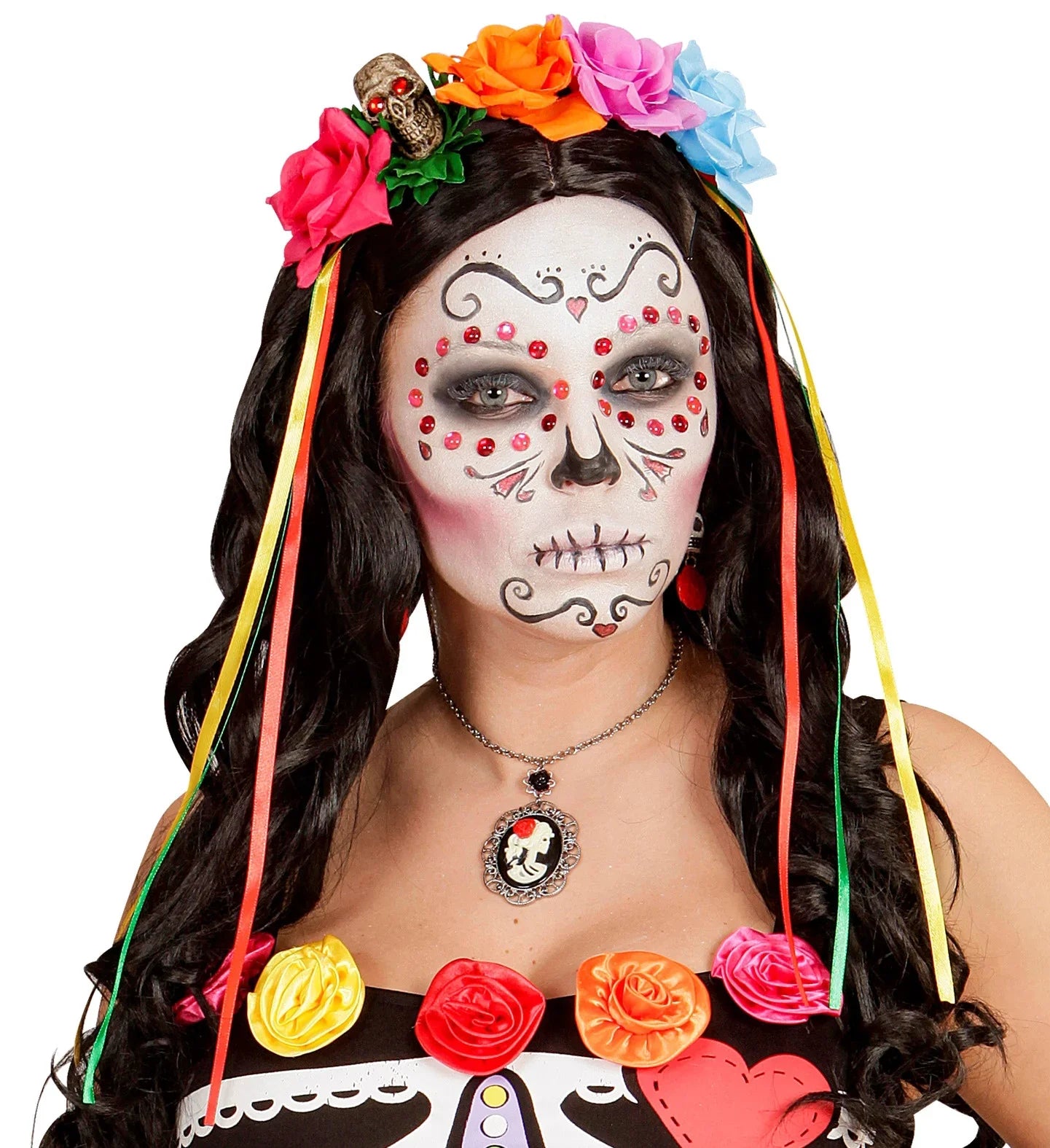 Diadema de Catrina con Rosas y Calavera Catrina Widmann