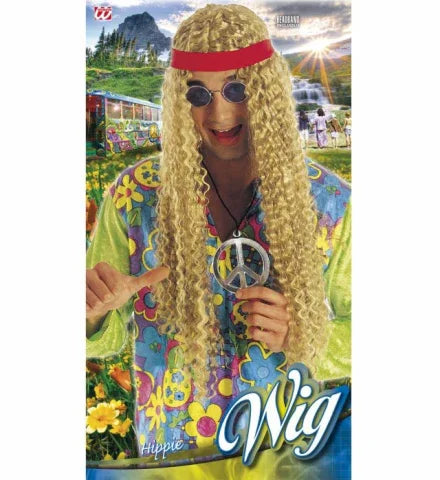 Peluca Rubia Rizosa de Hippie COMPLEMENTOS Sustitución