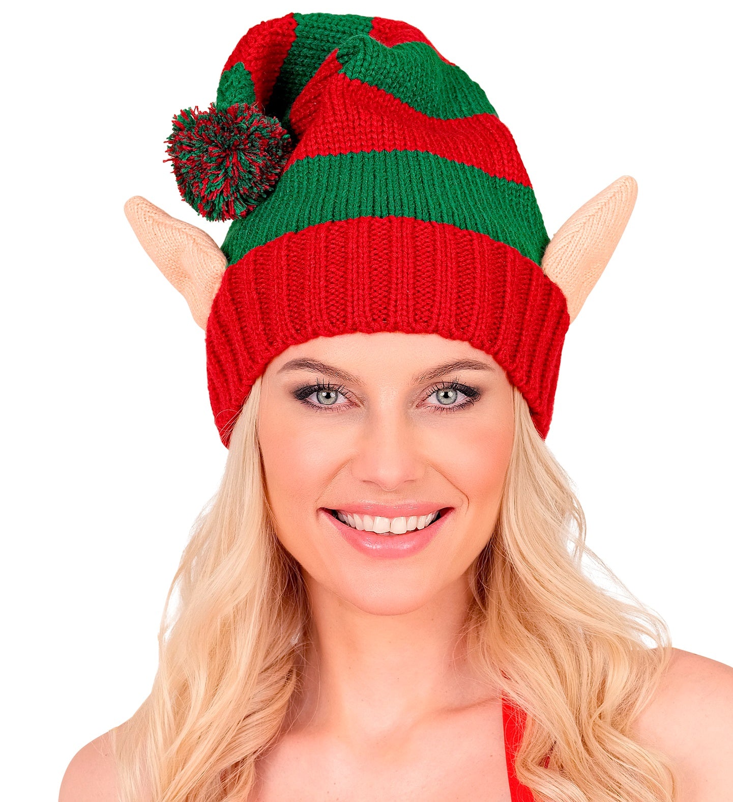 Chapeau d'elfe du Père Noël tricoté