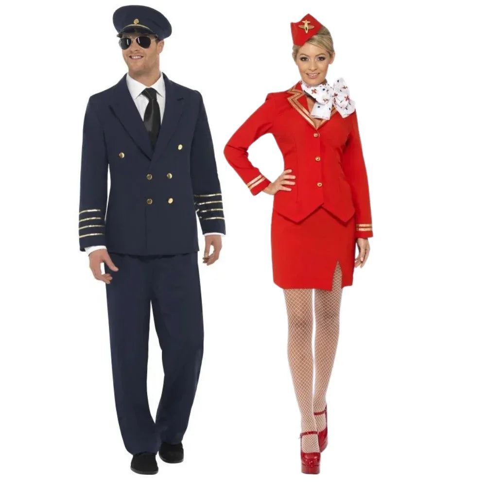 Disfraces en Pareja de Piloto de Avión y Azafata Pilotos y Aviadores Disfraces Simon