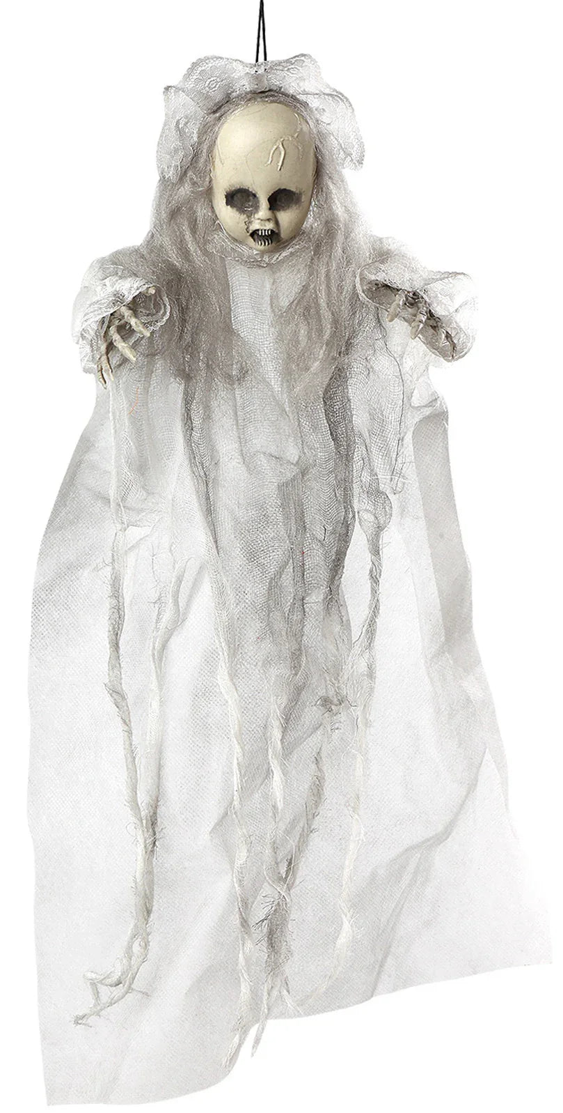 Muñeca Poseída Colgante con Túnica Blanca Figuras Colgantes Atosa