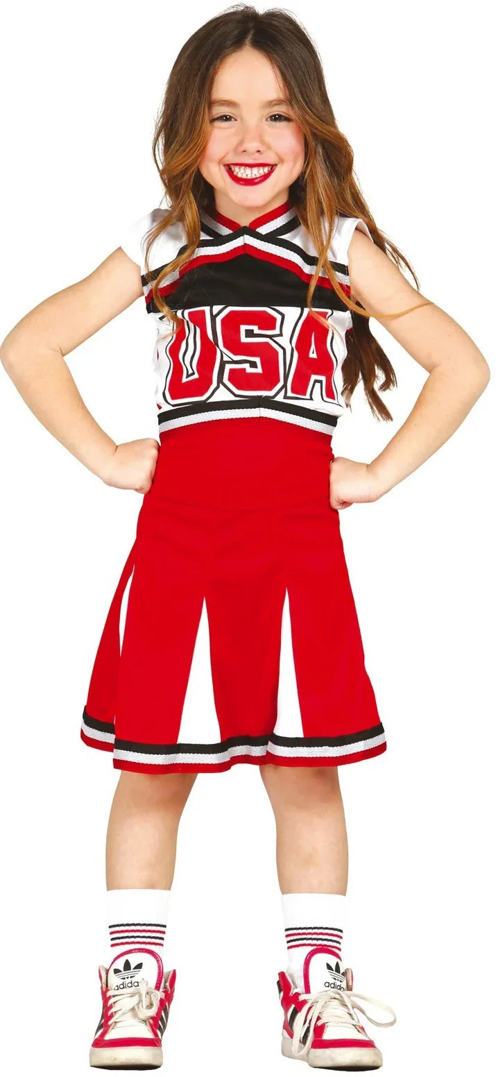 Disfraz de Animadora USA para Niña Deportistas y Animadoras Infantiles Guirca