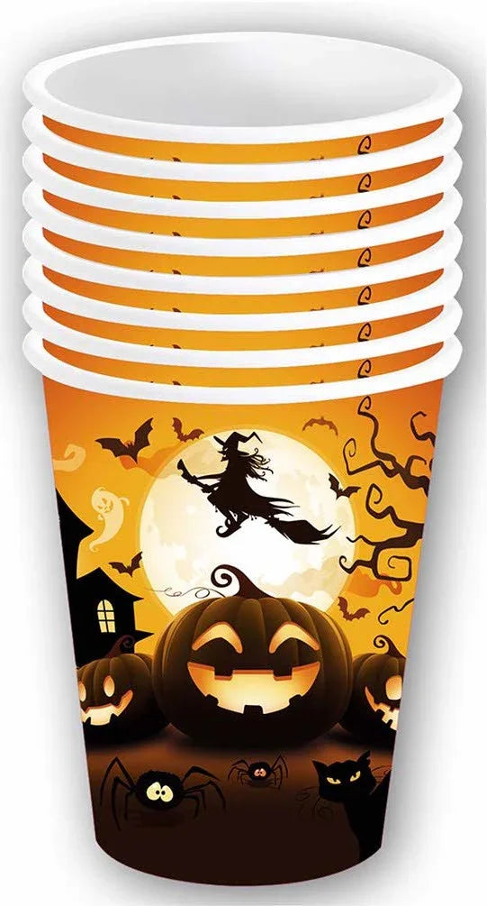 Pack 6 Vasos de Calabaza de Halloween Menaje Halloween Guirca