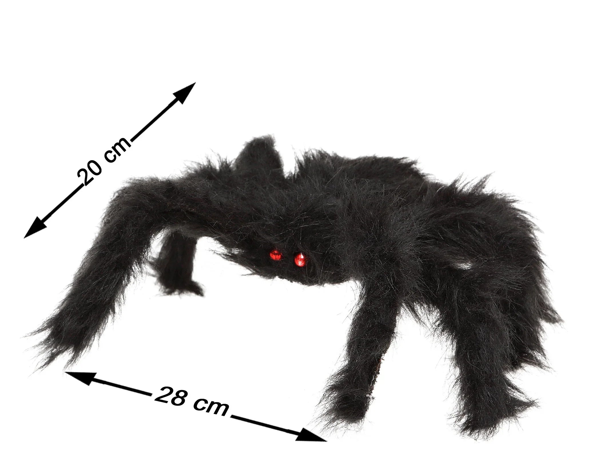 Araña Negra Peluda de Decoración Decoración Halloween Atosa