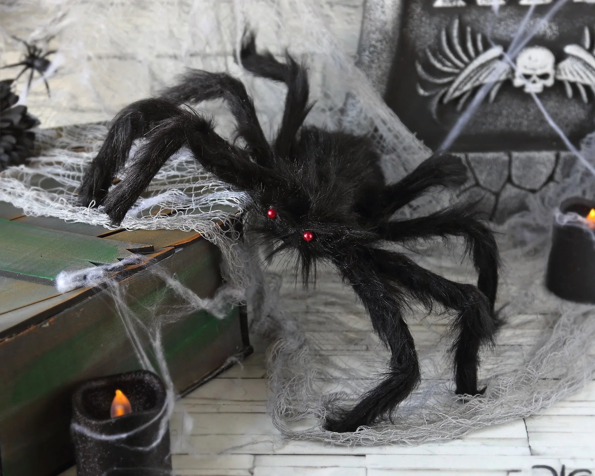 Tarántula con Pelo 50 cm Arañas y Telarañas Atosa