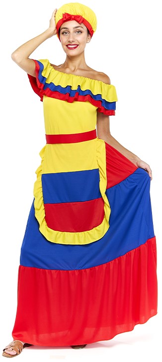 Disfraz de Palenquera Colombiana para Mujer