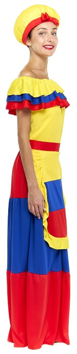 Disfraz de Palenquera Colombiana para Mujer