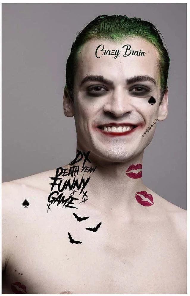Tatuaje de Joker para Cara y Cuerpo Kits de Maquillaje Guirca
