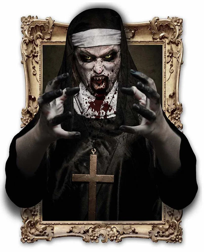 Adhesivo Pared Monja Asesina Decoración Halloween Guirca