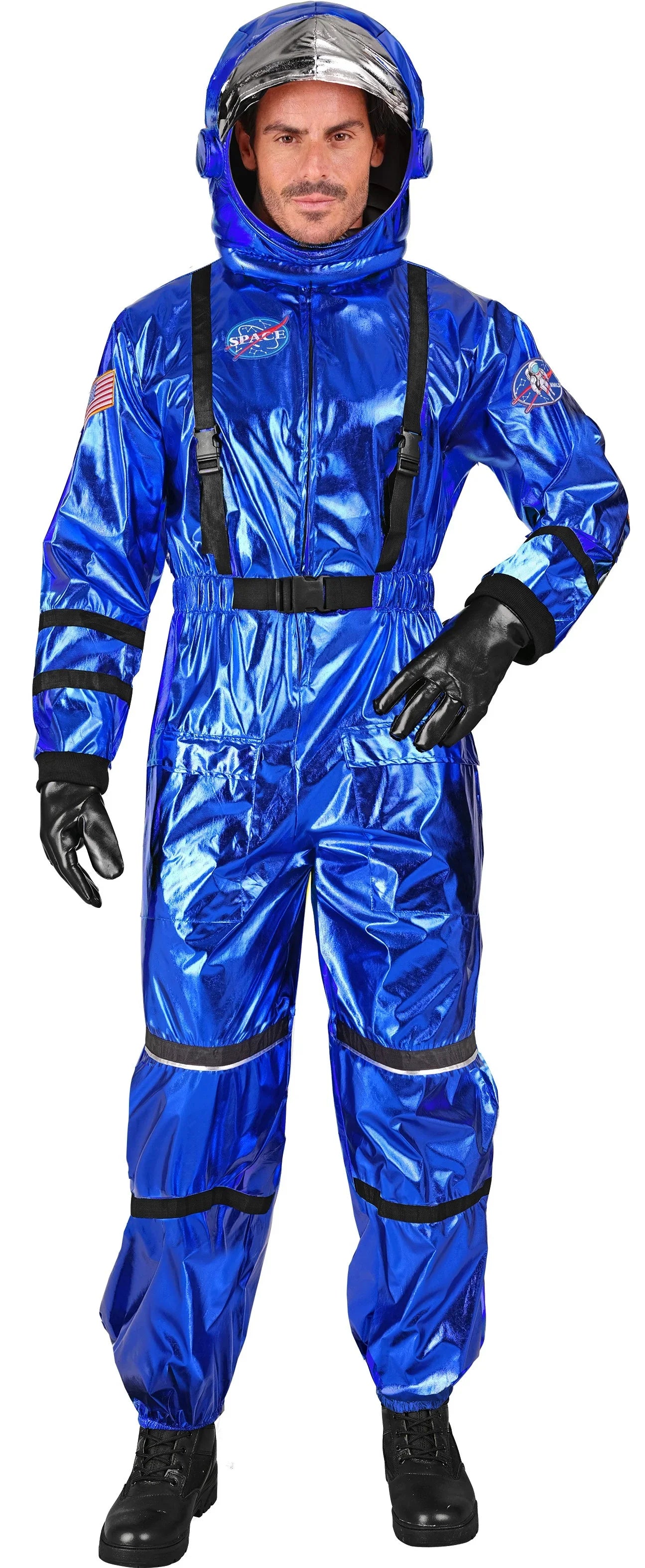 Disfraz de Astronauta Azul con Casco para Hombre Astronautas Widmann