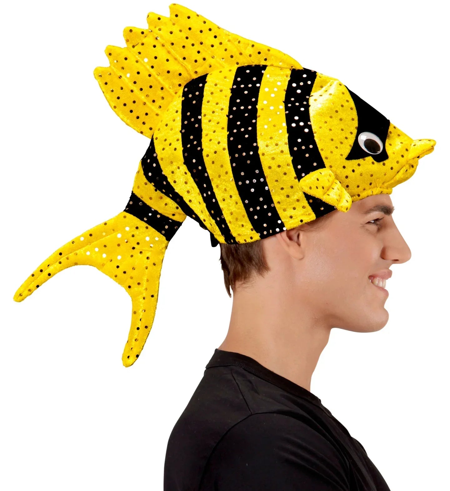 Gorro de Pez Tropical Amarillo y Negro Peces y Animales Marinos Widmann