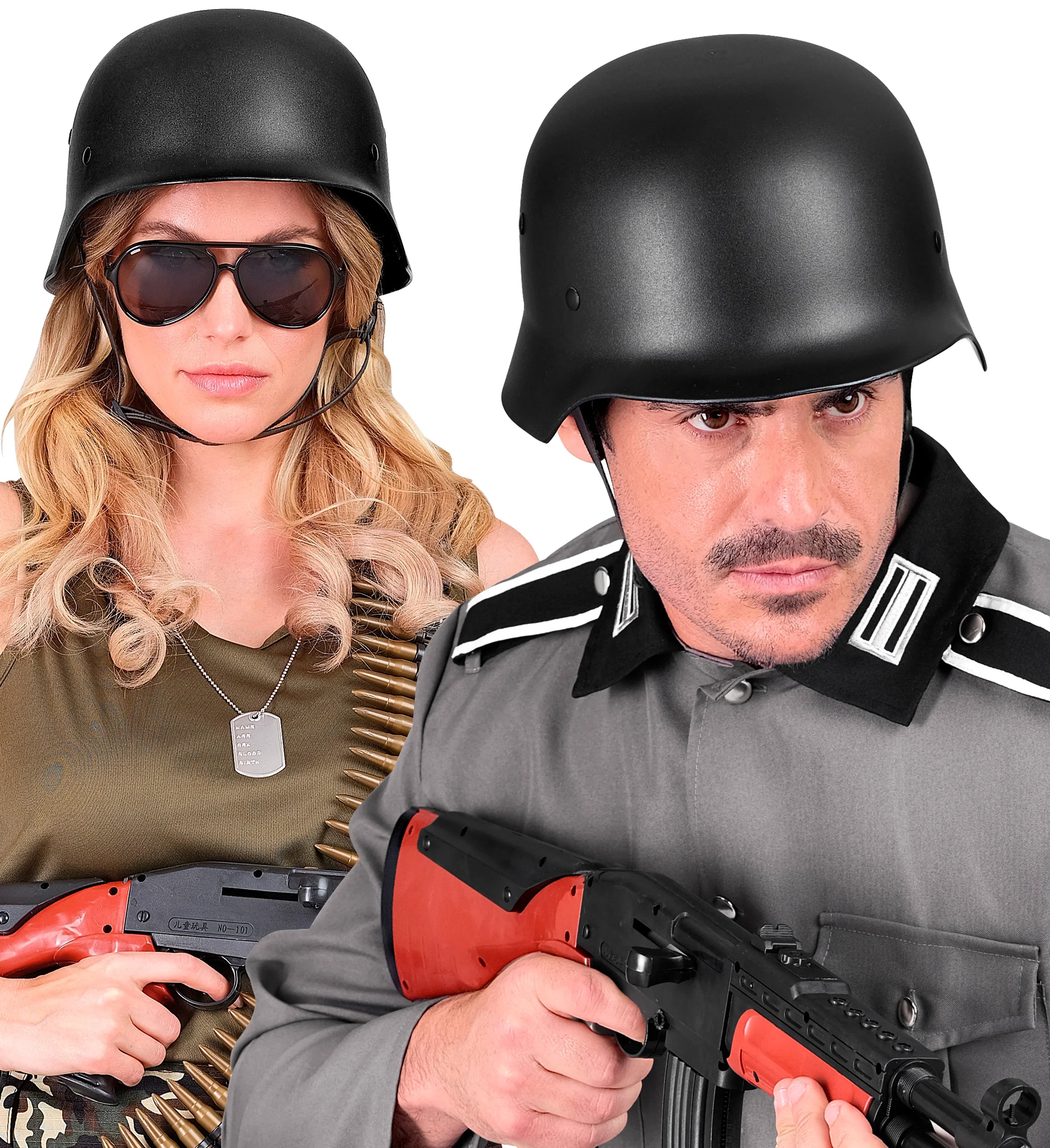 Casco Militar Negro para Adulto Complementos Militares Widmann