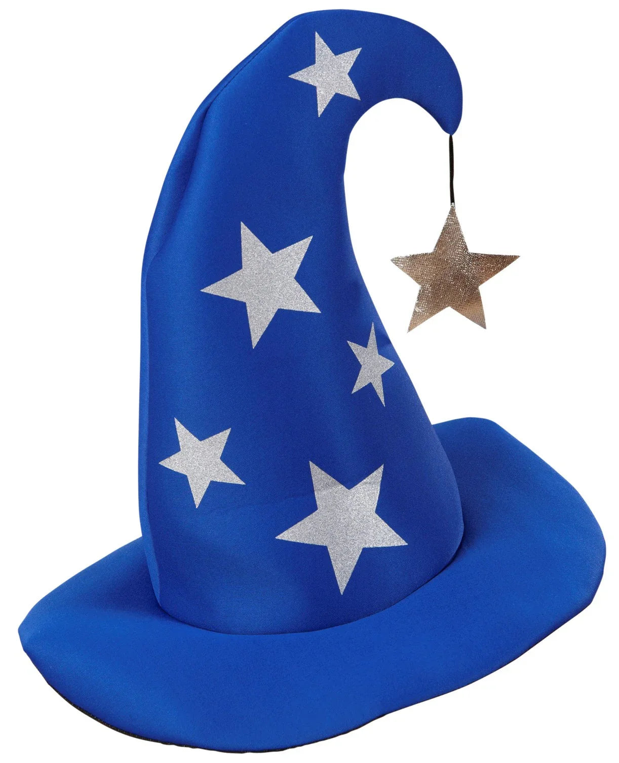 Sombrero de Mago Azul con Estrellas Magos y Hechiceros Widmann