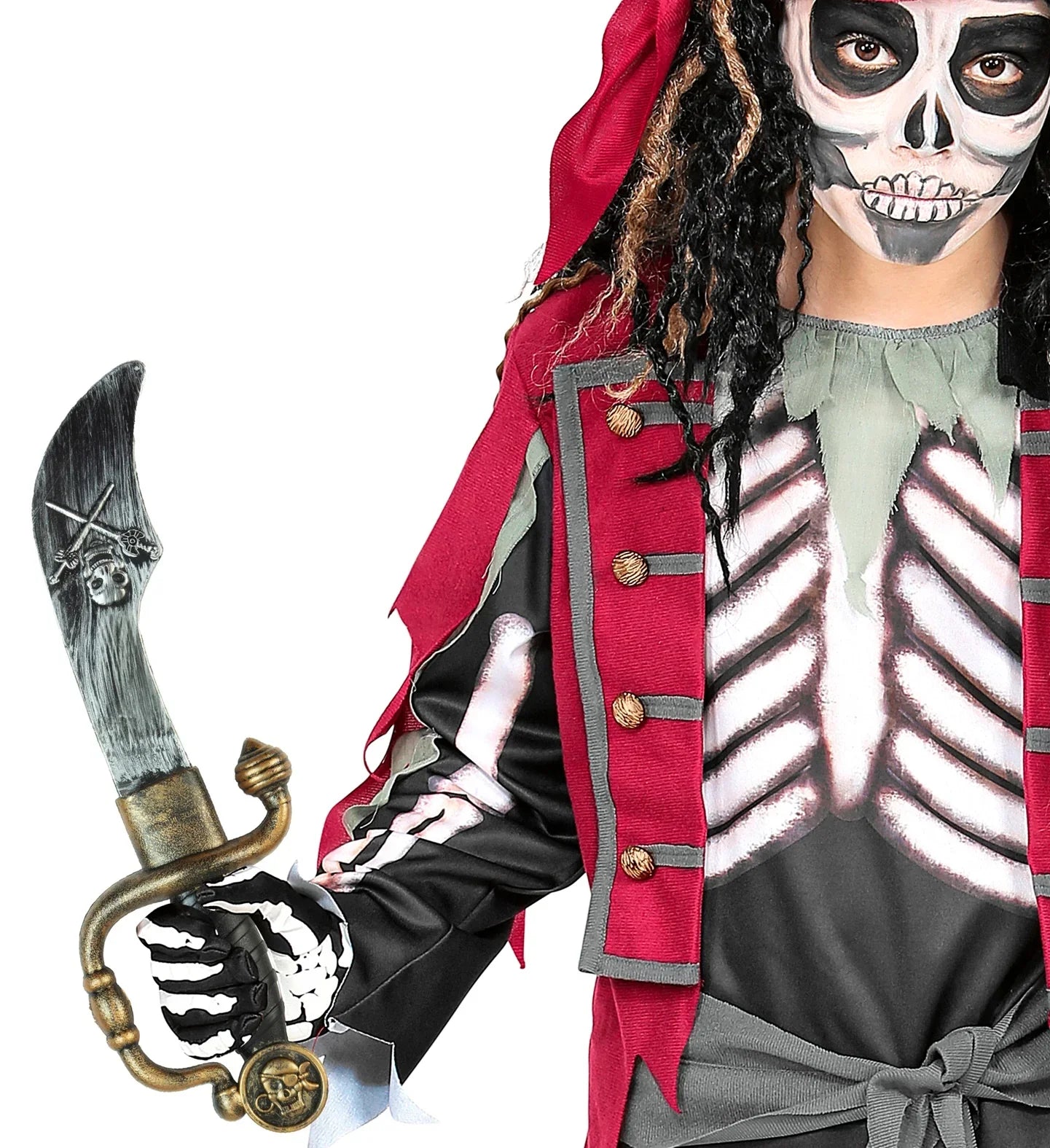 Cuchillo Pirata con Empuñadura Decorada Complementos Piratas Widmann