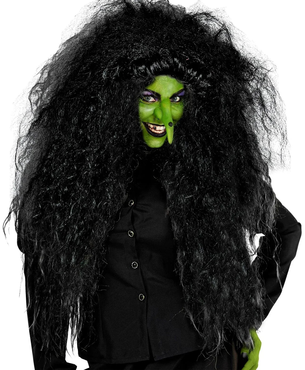 Peluca de Rockera Morena Afro Larga Brujas Widmann