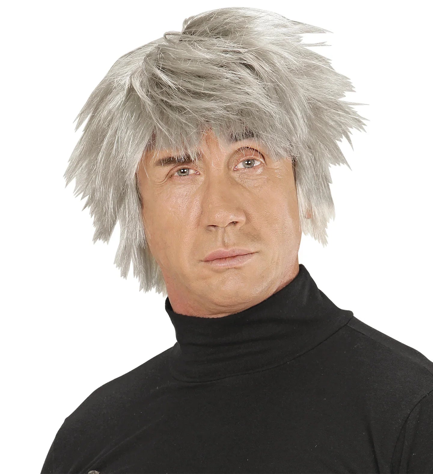 Peluca Gris con Pelo Liso Alborotado Pelucas Canosas Widmann