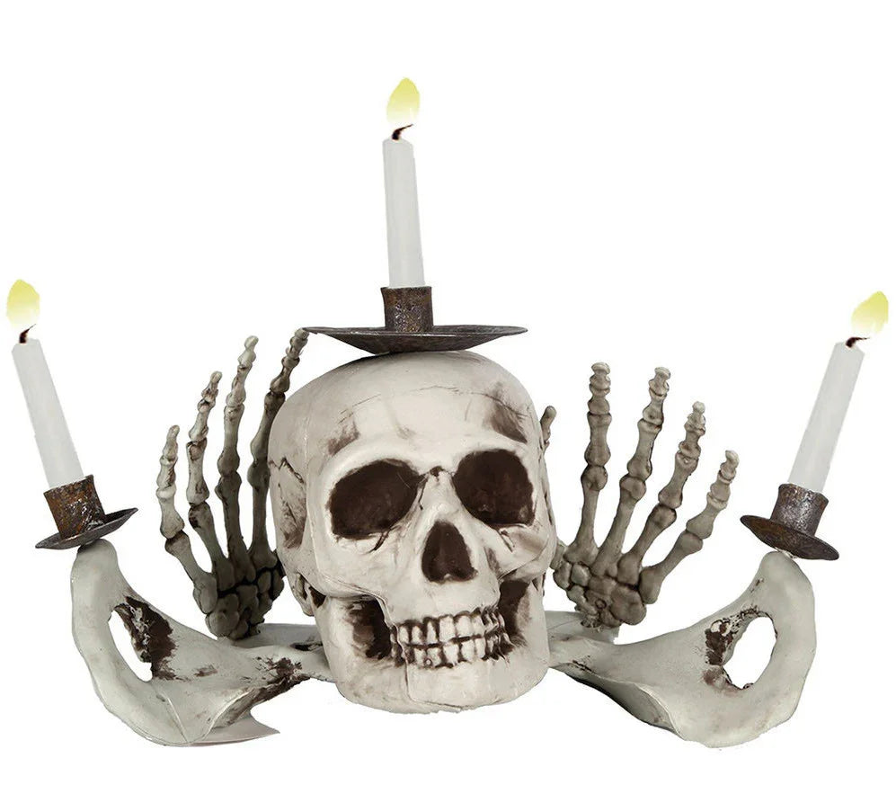 Candelabro Huesos Humanos Decoración Decoración Halloween EuroCarnavales