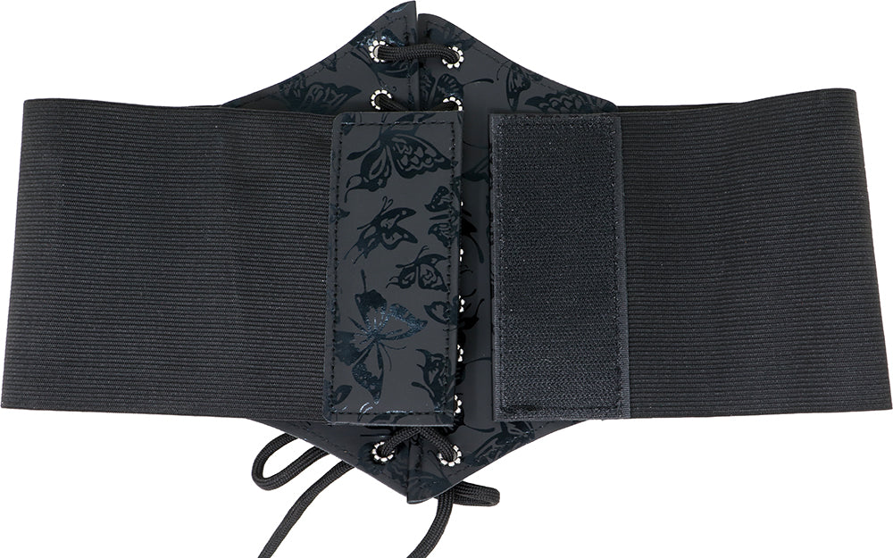 Corset en satin noir pour femme