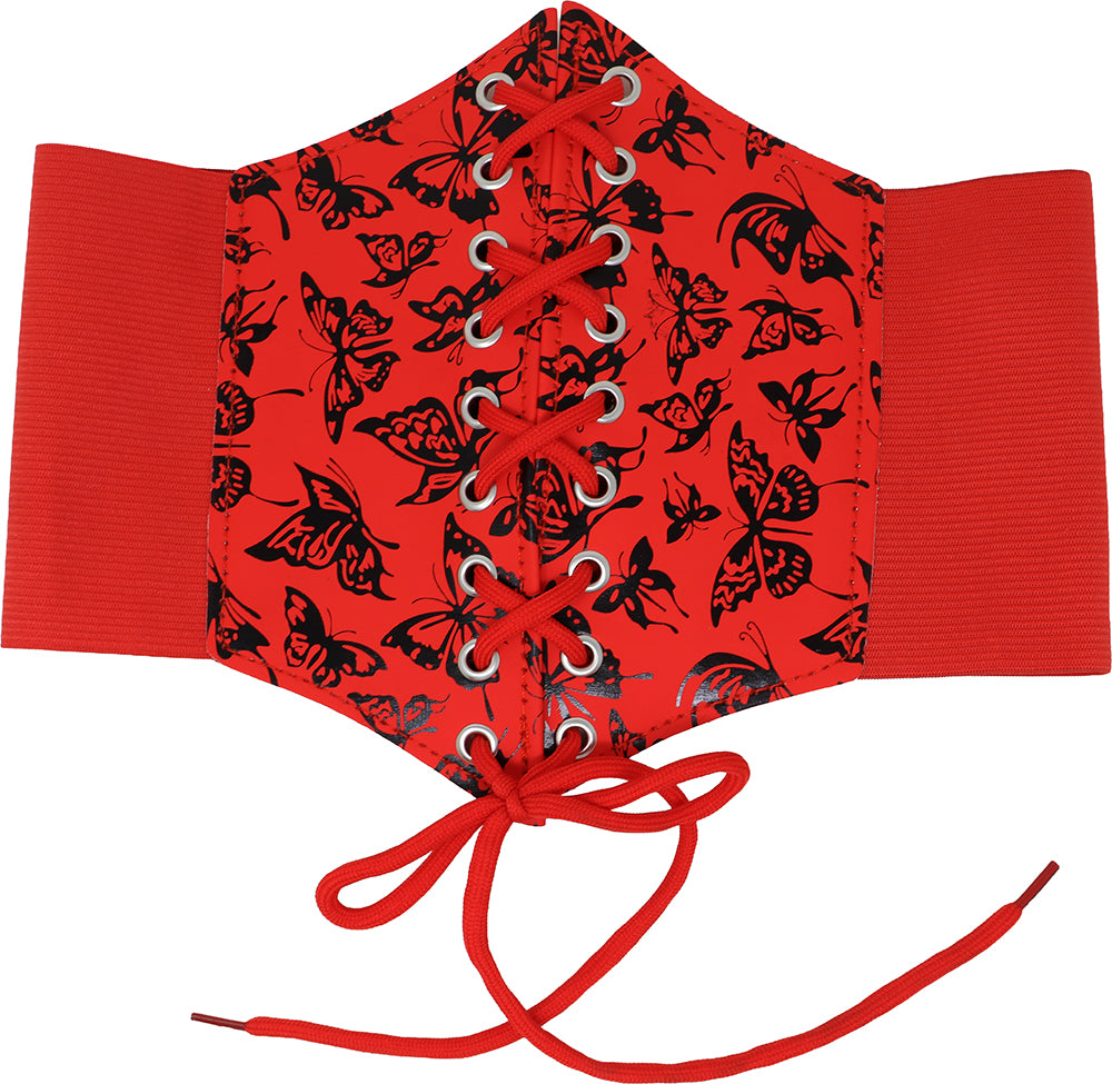 Corset en satin noir pour femme