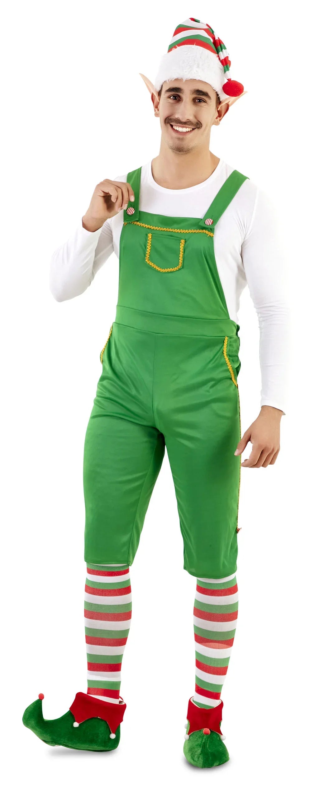 Disfraz de Elfo con Peto para Hombre Elfos Navideños EuroCarnavales