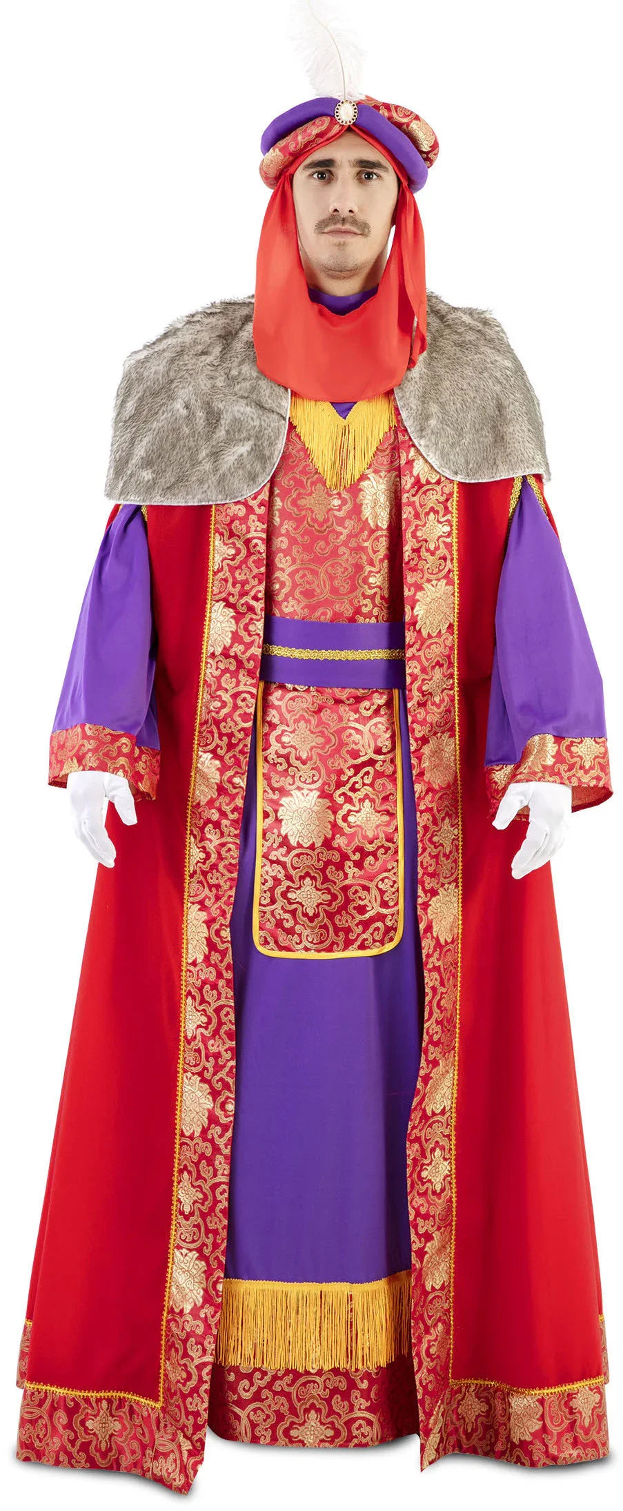 Disfraz de Rey Mago Rojo Clásico para Hombre Reyes Magos y Pajes EuroCarnavales