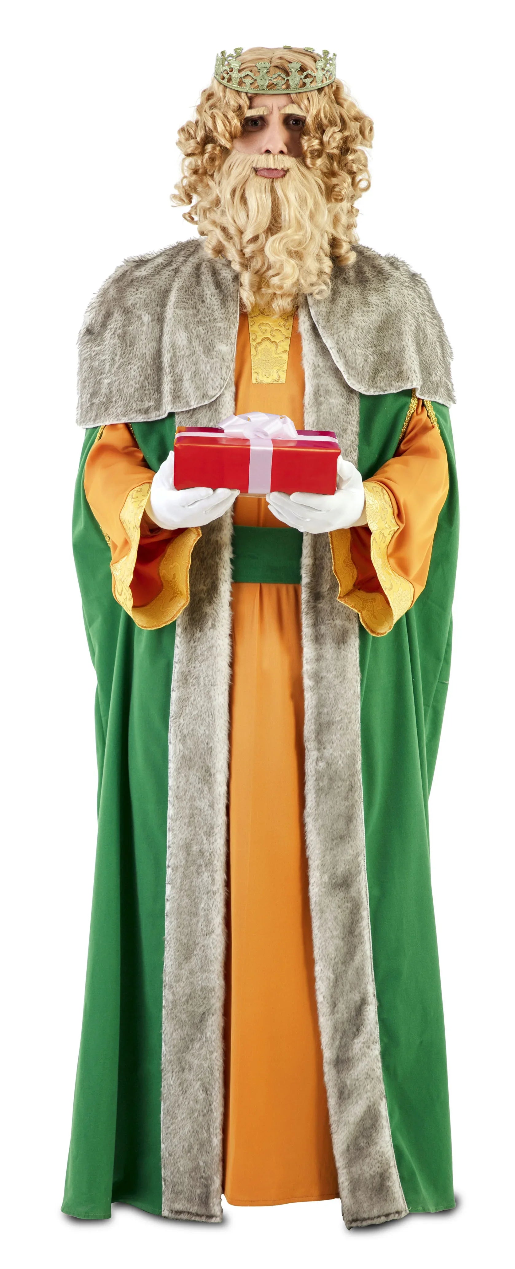 Disfraz de Rey Mago Verde Clásico para Hombre Reyes Magos y Pajes EuroCarnavales