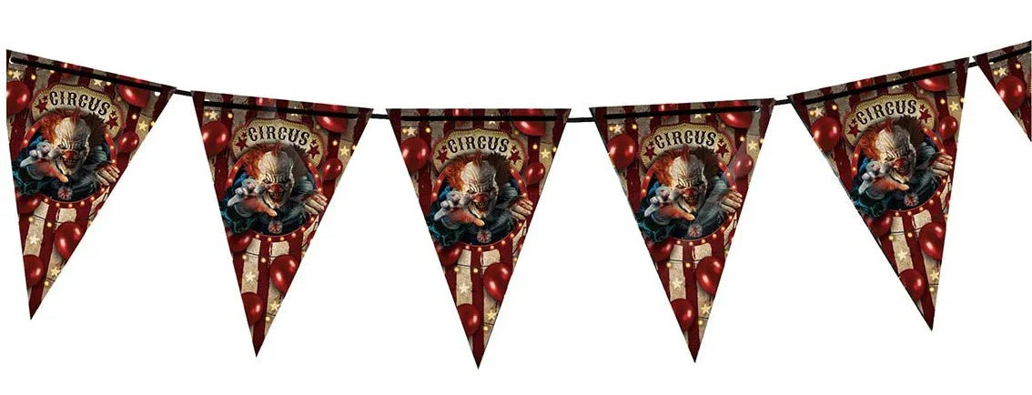 Guirnalda Circo Payaso Asesino para Decoración de Halloween Guirnaldas de Halloween Guirca