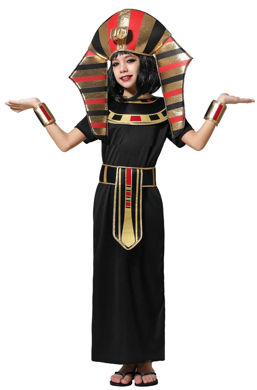 Disfraz de Faraona Egipcia Negra Infantil Egipcios Infantiles Atosa