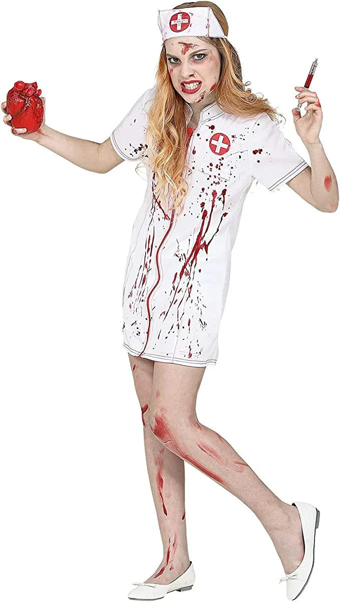 Disfraz de Enfermera Zombie para Niña Enfermera Widmann
