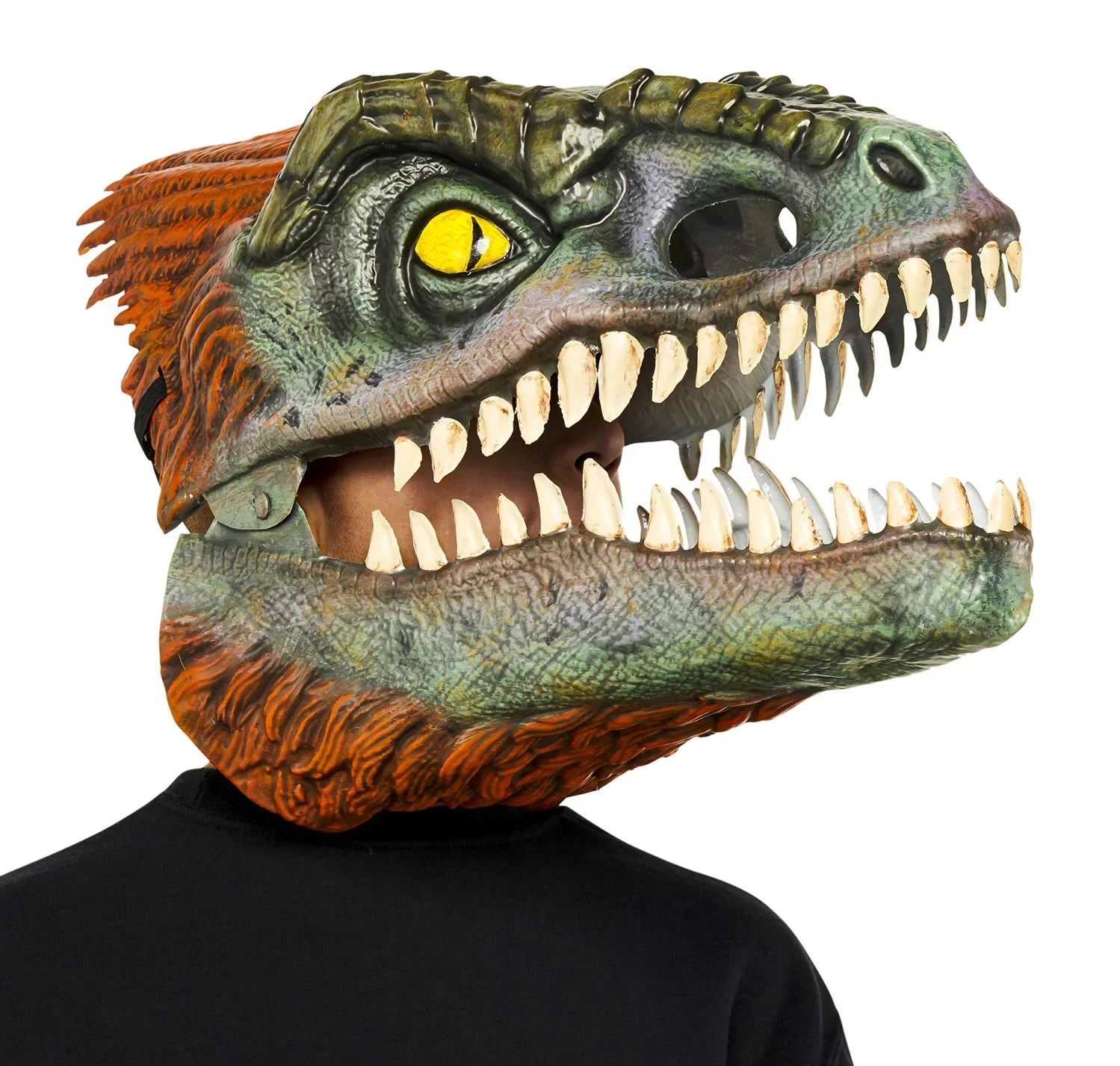 Máscara de Dinosaurio Pyroraptor con Mandíbula Móvil Dragón y Dinosaurio Rubies