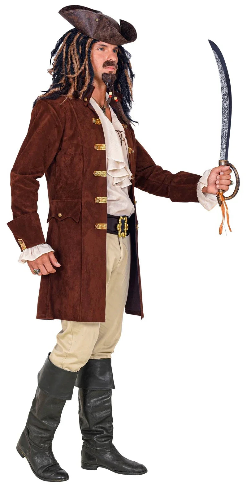 Chaqueta Pirata Marrón para Hombre Pirata Widmann