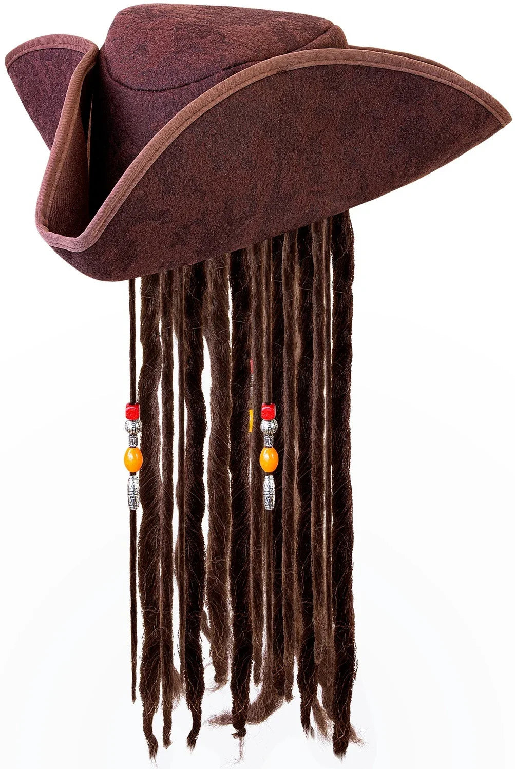 Sombrero Pirata Envejecido con Rastas Complementos Piratas Widmann