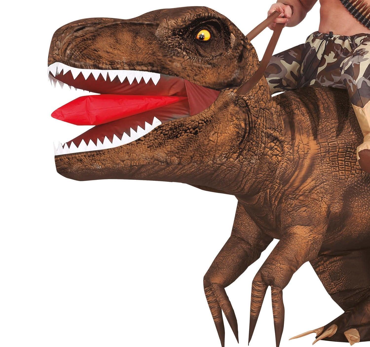 Disfraz de Hombre en T-Rex Hinchable para Adulto Dragón y Dinosaurio Guirca