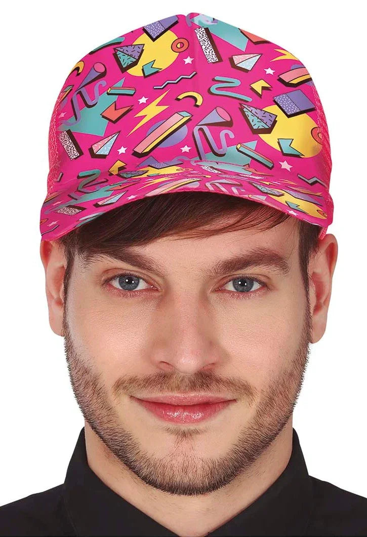 Gorra Rosa con Estampado Años 80 Años 80 Guirca