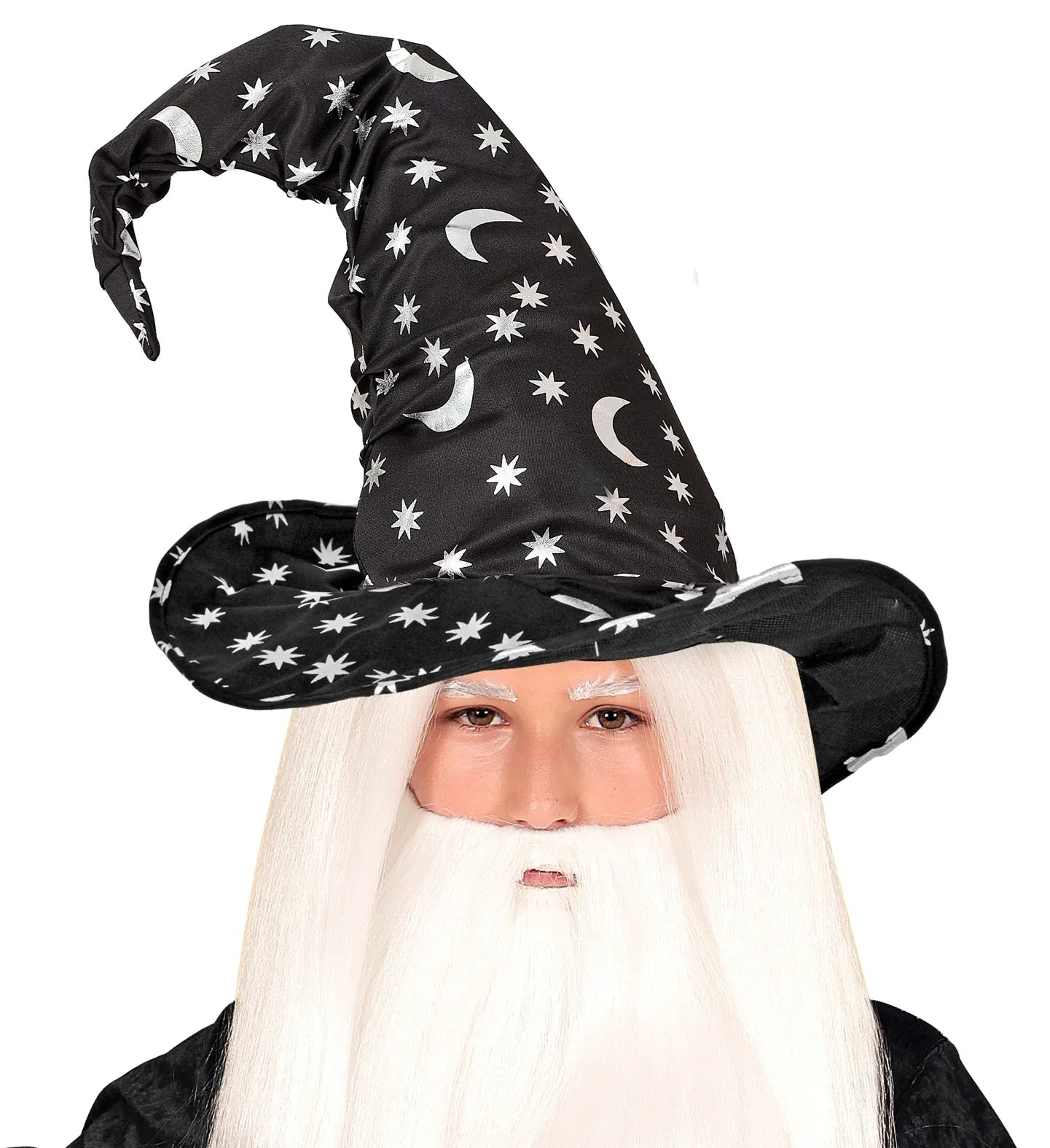 Sombrero de Bruja o Mago Infantil con Lunas y Estrellas Sombreros de Bruja Widmann