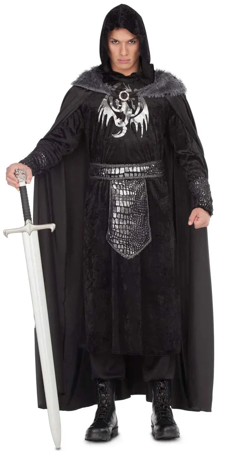 Disfraz de Rey Vikingo Negro con Capa para Hombre Vikingos Viving
