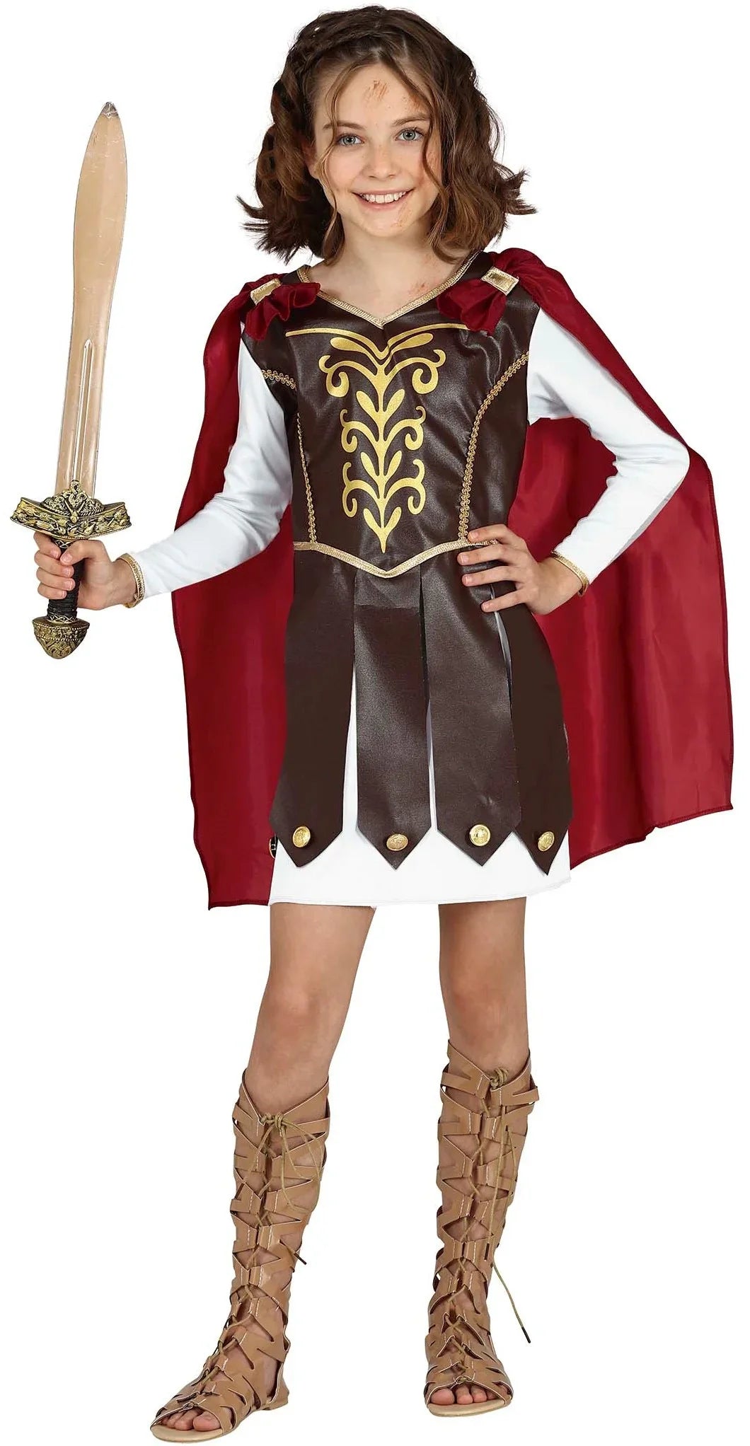 Disfraz de Guerrera Romana para Niña Gladiador Guirca