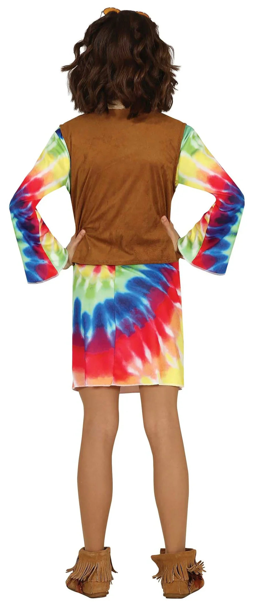 Disfraz de Hippie Psicodélica para Niña Hippies Infantiles Guirca