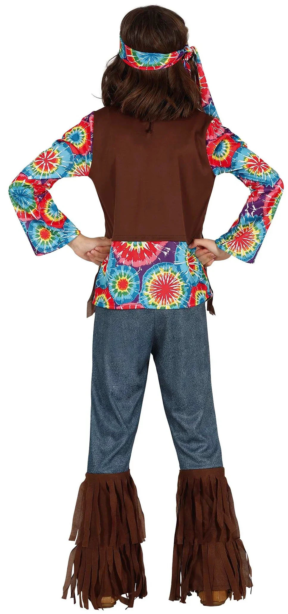 Disfraz de Hippie Floreada para Niña Hippies Infantiles Guirca