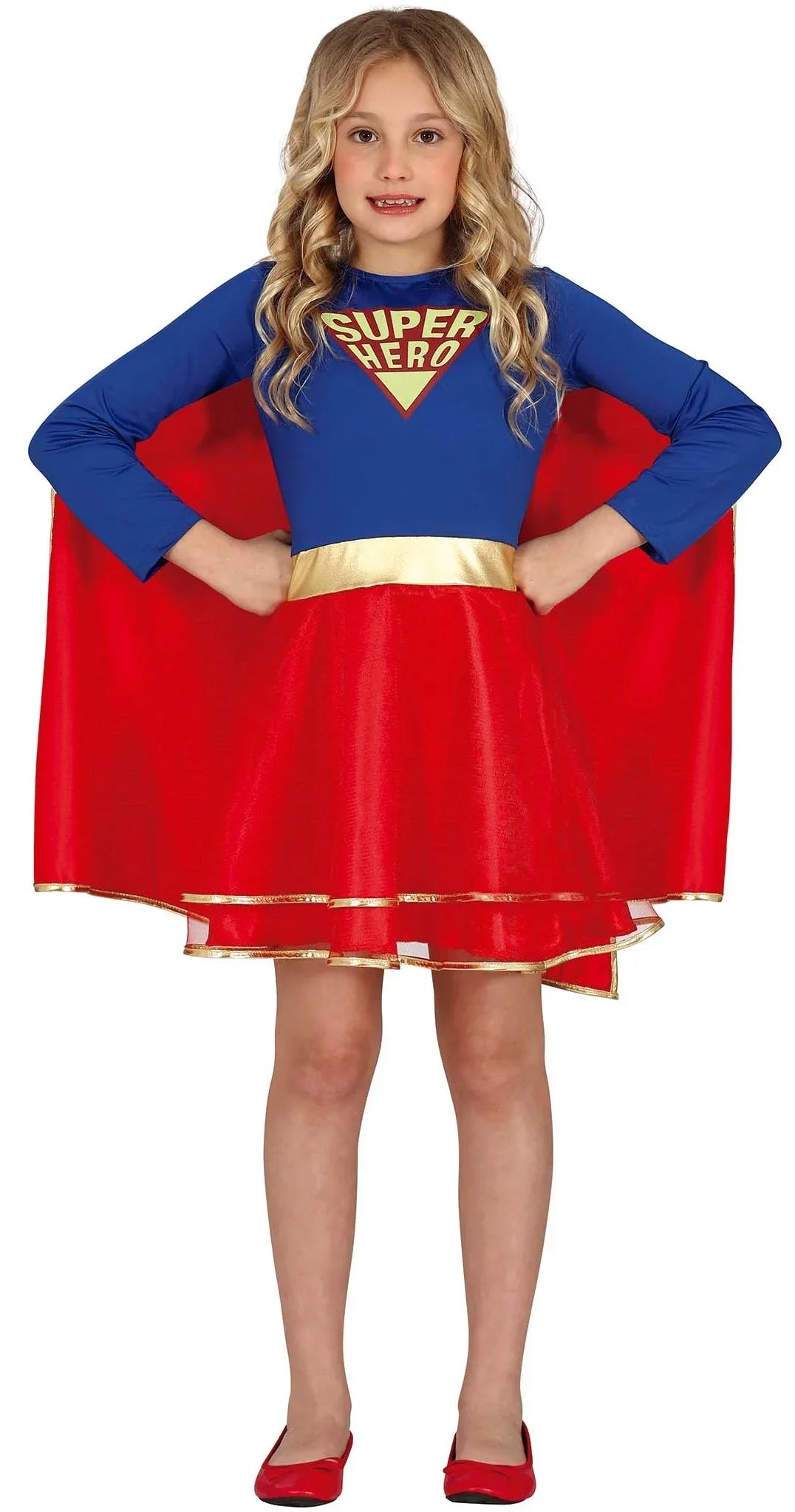 Disfraz de Super Niña con Capa Infantil Superman y Supergirl Guirca