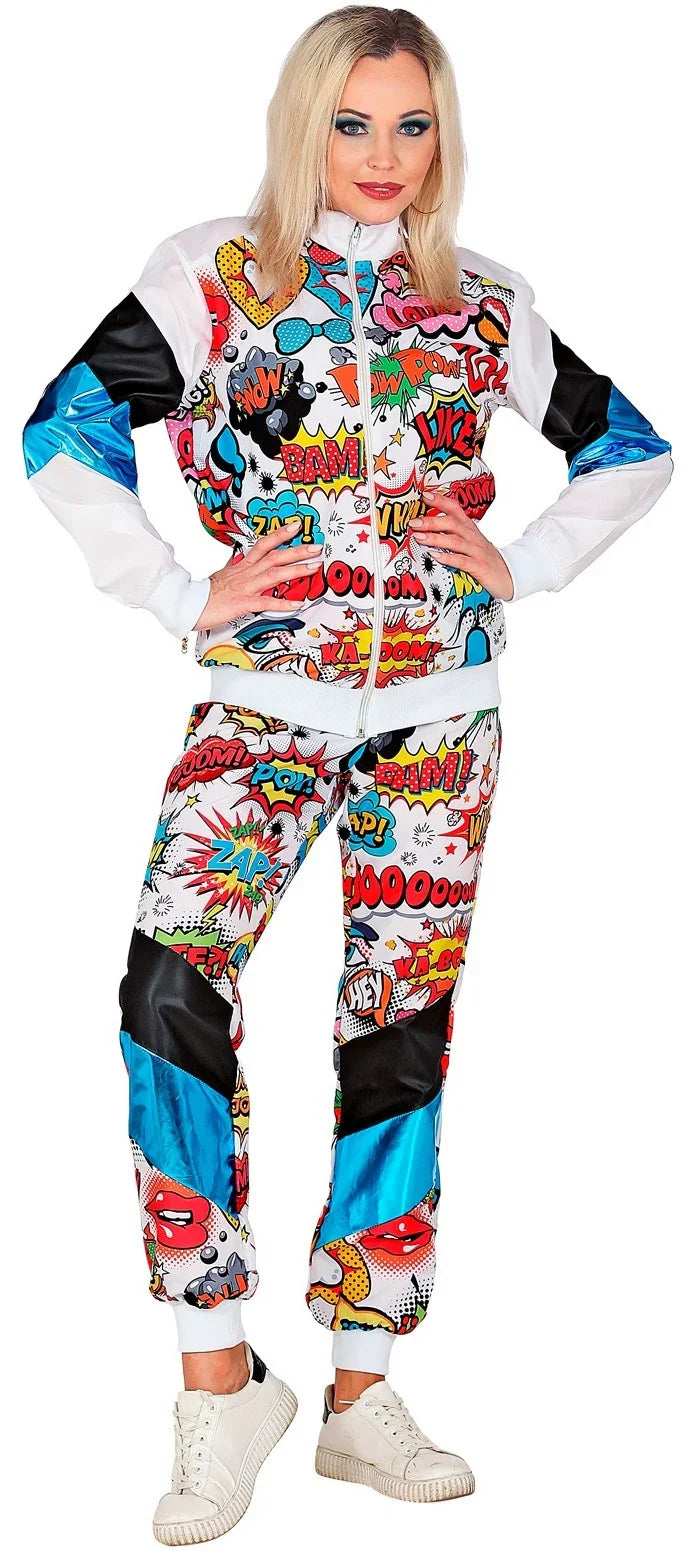 Disfraz Chándal de Táctel Cómic para Adulto Chándales de Táctel Años 80 Widmann