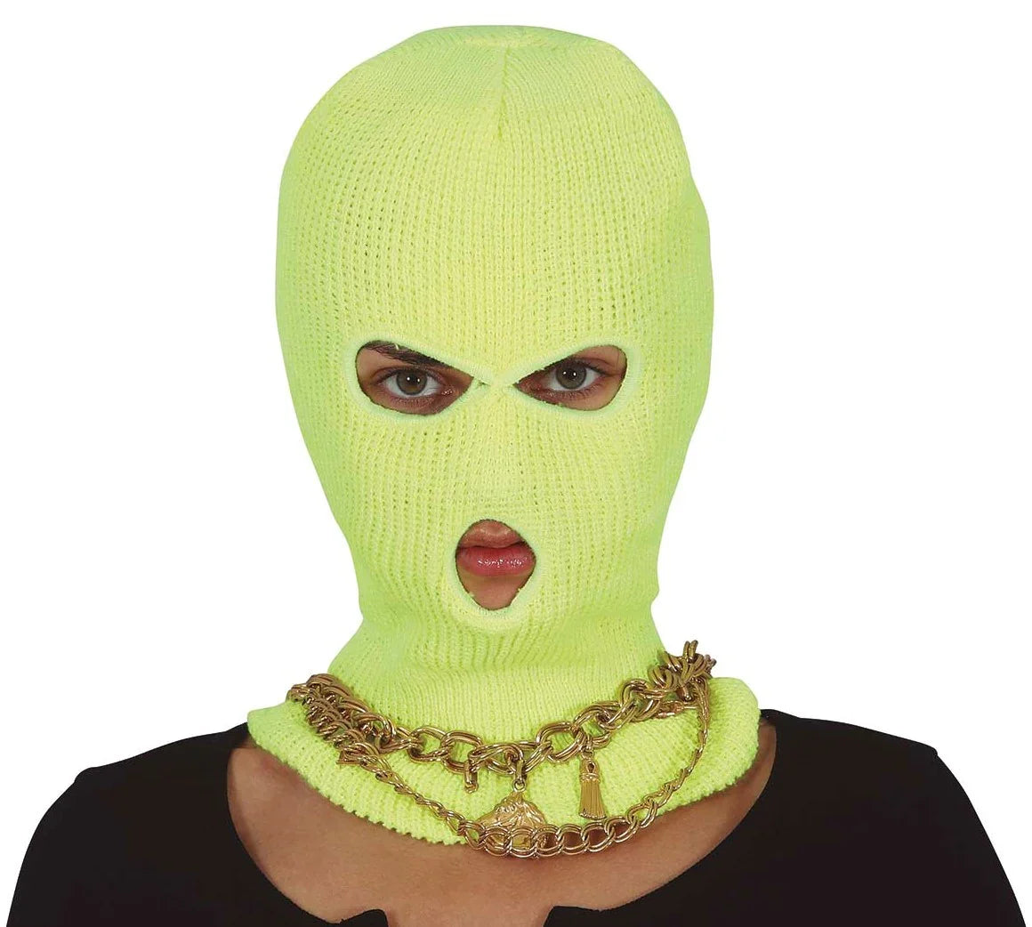 Pasamontañas Pussy Riot Amarillo Neón Accesorios para la Cabeza Guirca