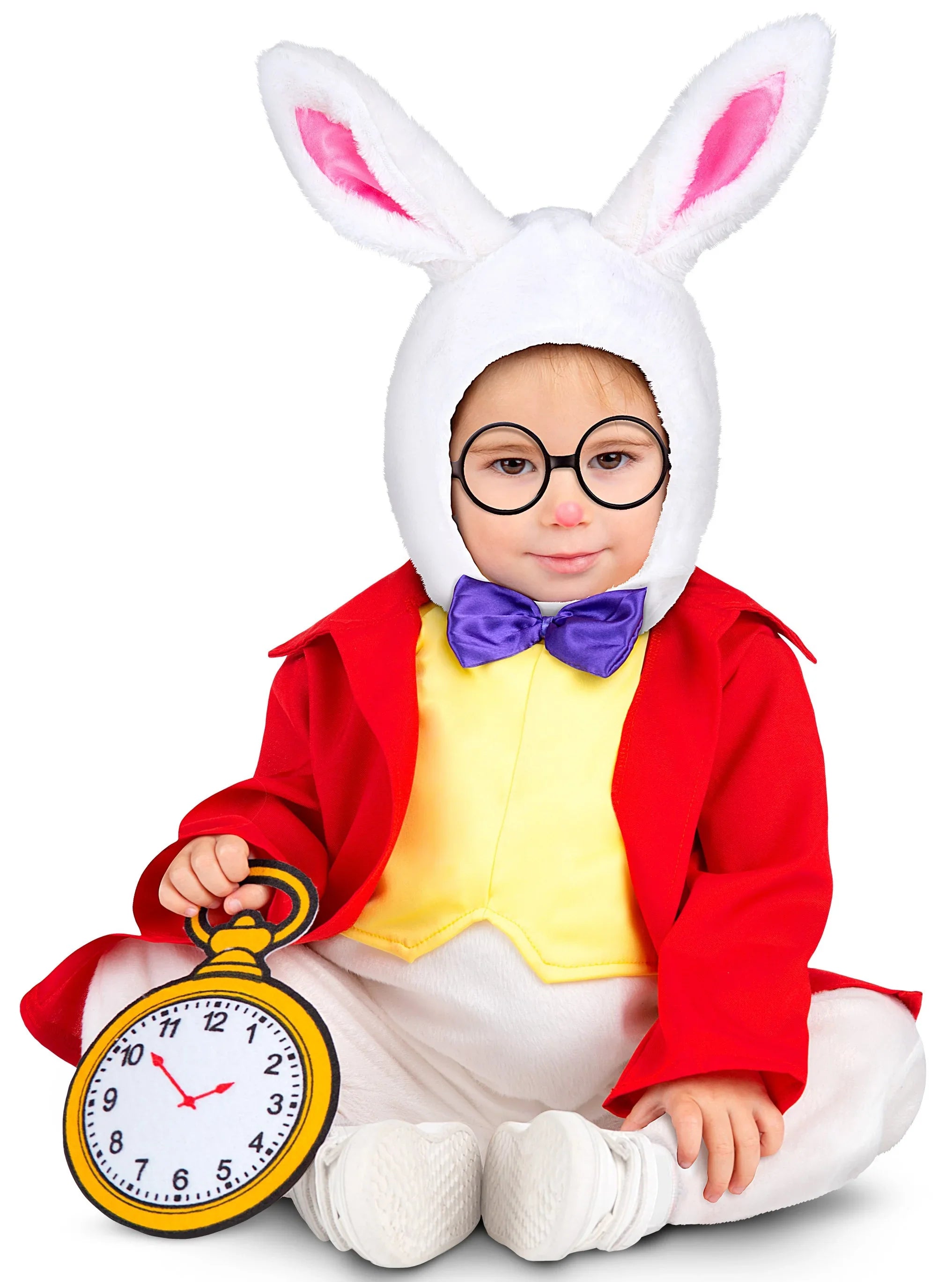 Disfraz de Conejo de Alicia con Reloj Infantil Conejo Blanco de Alicia Viving