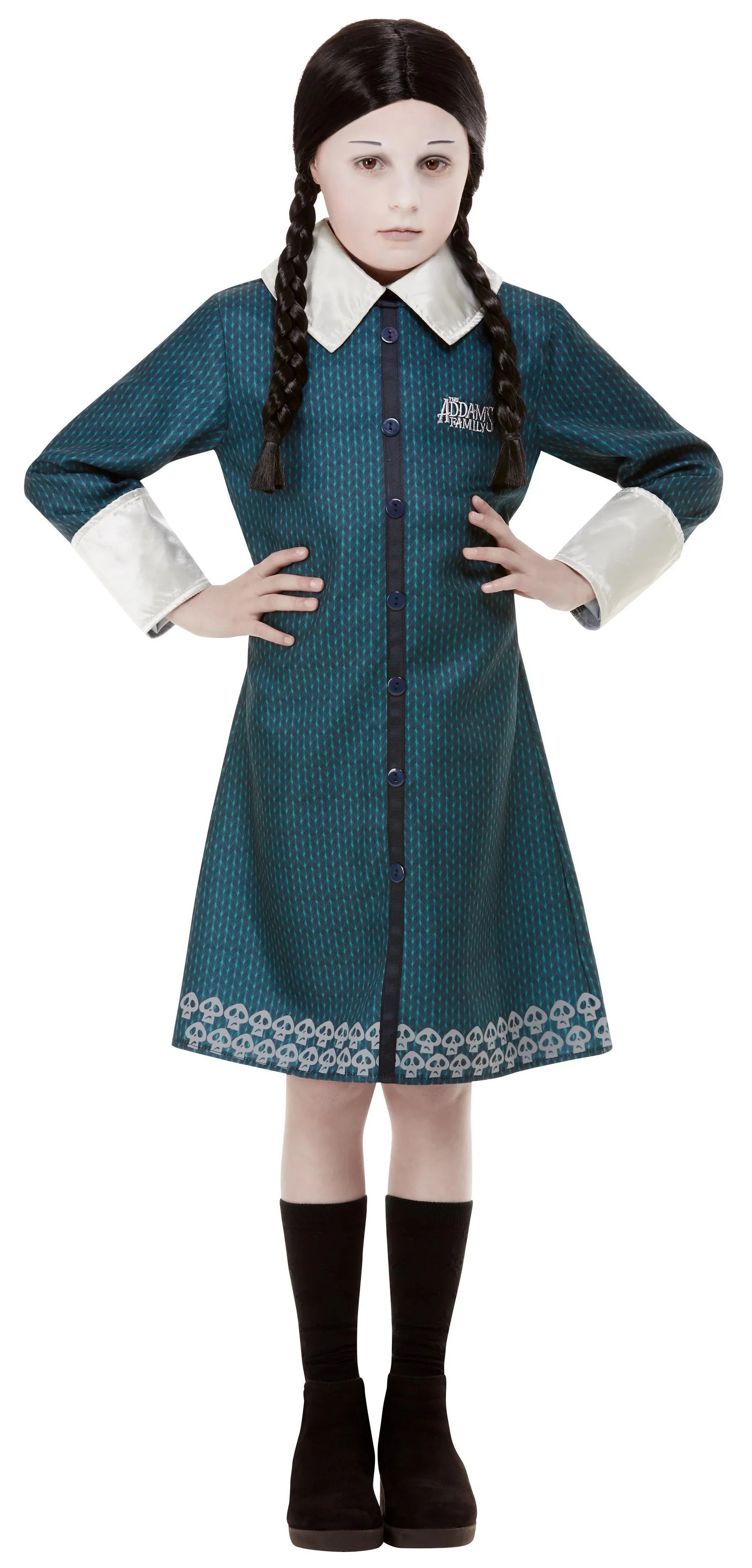 Disfraz de Miércoles Familia Addams para Niña Miércoles Addams Smiffys