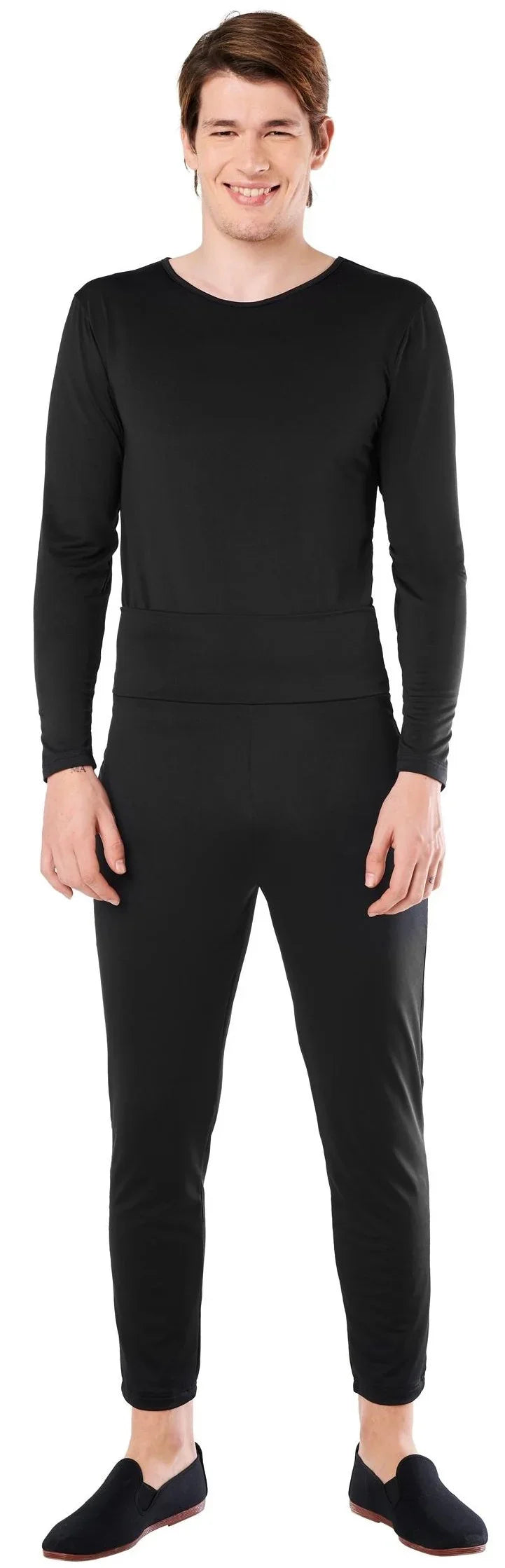 Malla Negra en Dos Piezas para Hombre Mallas y Maillots Kimokawaii