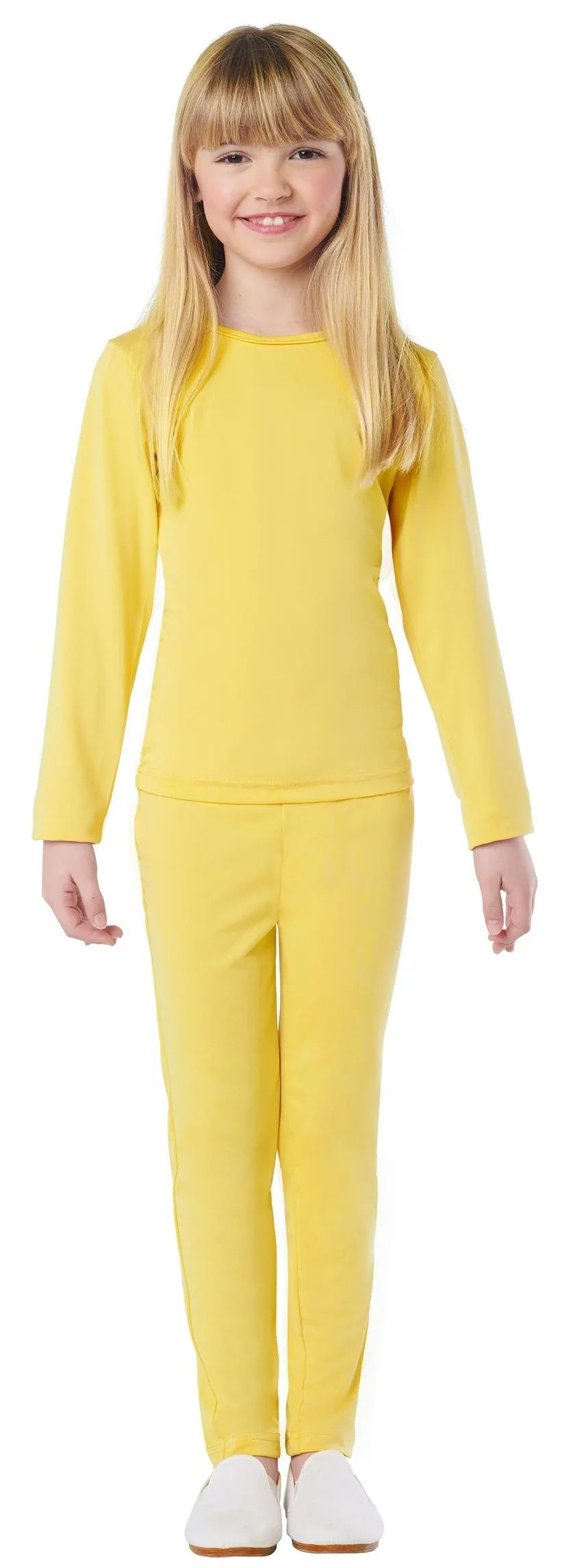 Malla Amarilla en Dos Piezas Infantil Mallas y Maillots Kimokawaii