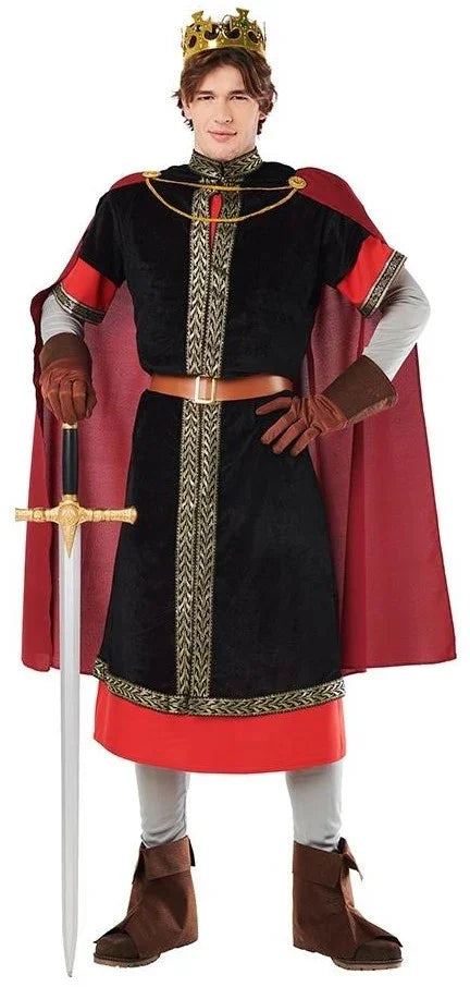Disfraz de Rey Medieval Negro para Hombre Reyes y Reinas Medievales Kimokawaii