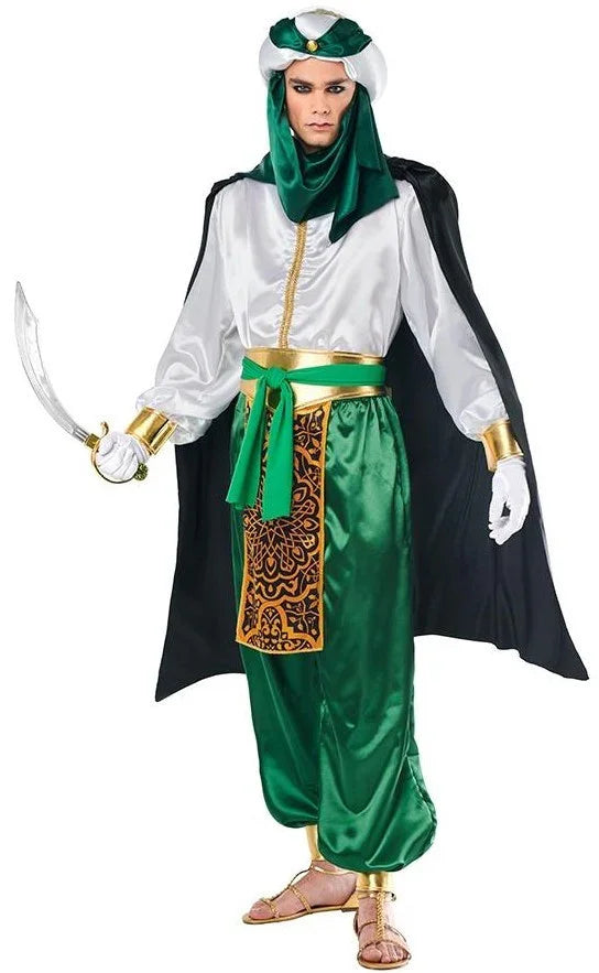 Disfraz de Príncipe Árabe Tuareg con Capa para Hombre Árabes Kimokawaii