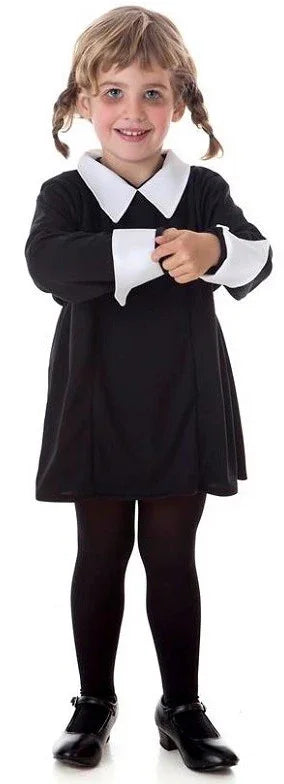 Disfraz de Miércoles Perversa para Niña Familia Addams Llopis