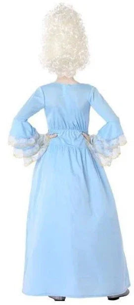 Disfraz de Cortesana Barroca Azul para Niña Veneciano y Época Atosa